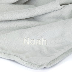 Personalized Bashful Silver Bunny Blankie