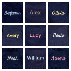 Bashful Luxe Bunny Willow with Personalized Navy Jumper