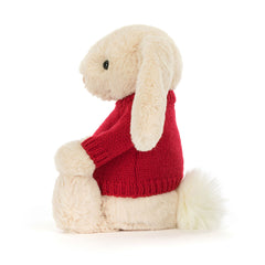 Bashful Luxe Bunny Willow with Personalized Red Jumper