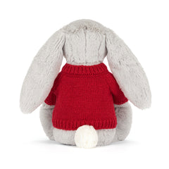 Blossom Silver Bunny 'Bloom' with Personalized Red Jumper