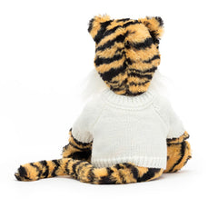 Bashful Tiger with Personalized Cream Jumper