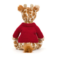 Bashful Giraffe with Personalized Red Jumper