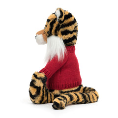 Bashful Tiger with Personalized Red Jumper