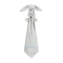 Personalized Bashful Silver Bunny Soother