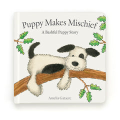 Puppy Makes Mischief Book & Bashful Puppy Medium