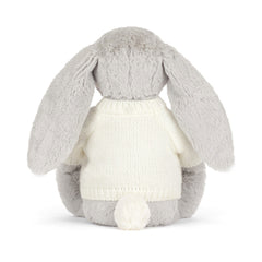 Blossom Silver Bunny 'Bloom' with Personalized Cream Jumper