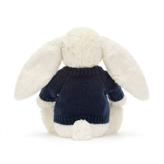 Blossom Cream Bunny 'Berry' with Personalized Navy Jumper